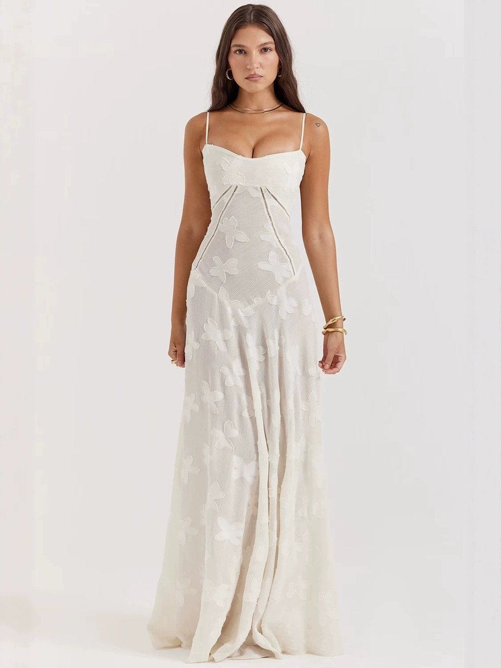 Zara Beach Vacation Printed Floor Length Maxi Dress